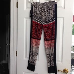 INC Petite NWT Electric Savannah Animal Print Tribal Sunrise snake pants SP